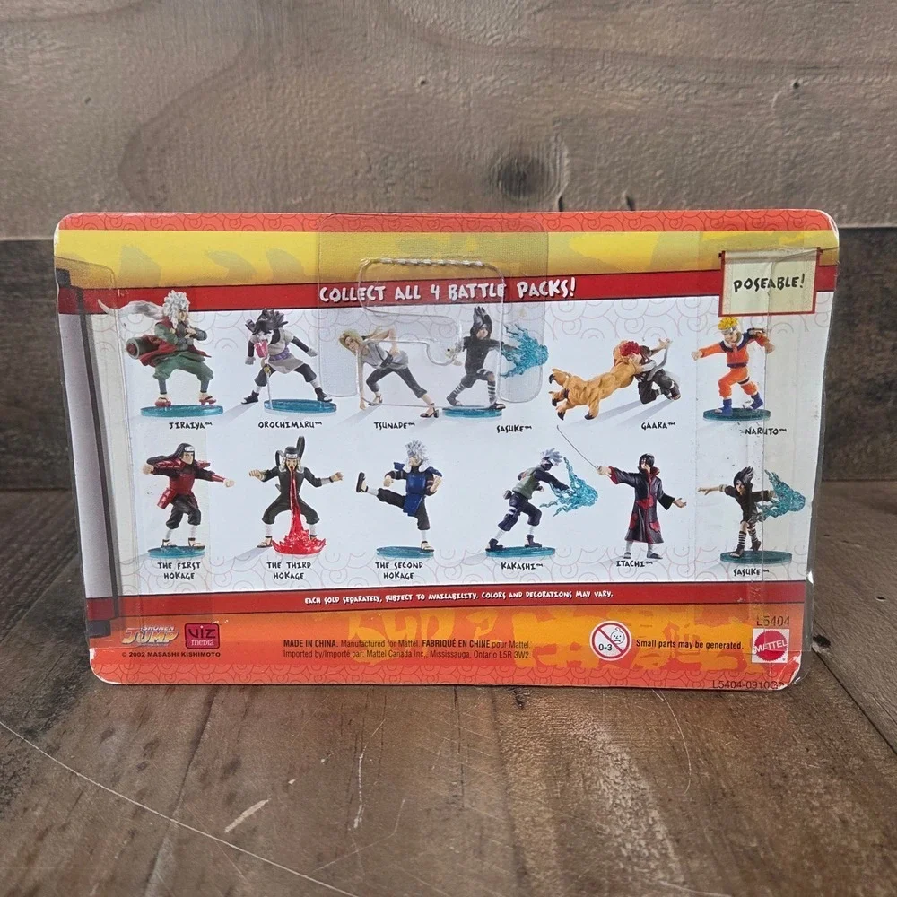 Mattel Naruto Itachi vs Sasuke Kakashi Poseable Action Figure Set‎ 2007 NIB
